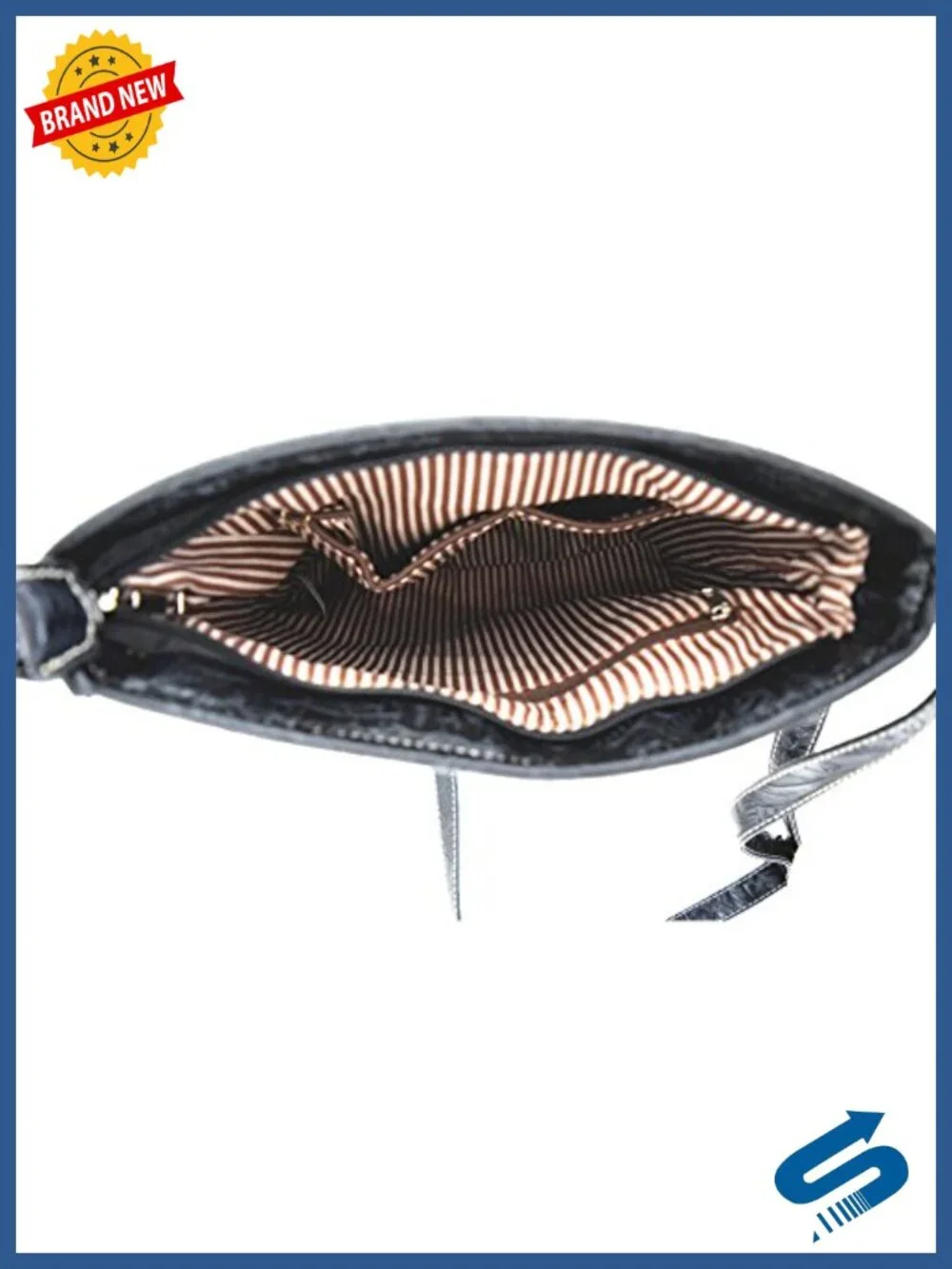 Vegan Leather Tooled Feather Crossbody Bag Clutch Purse